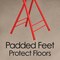 Hastings Home Folding Round Stool Heavy Duty 24-Inch Collapsible Padded 300 Pound Limit for Dorm, Gameroom (Red) 275515VCA - alternate 3